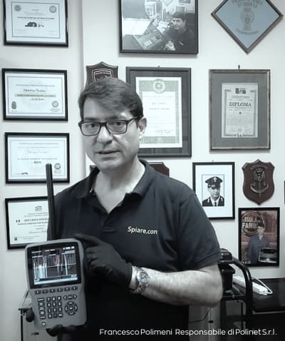 Bonifica Cellulare eseguita da Francesco Polimeni Polinet Srl Roma